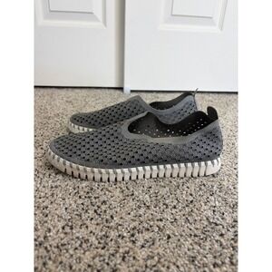 Ilse Jacobsen Slip On Tulip 139 Shoes EU 40 US 10 Perforated Loafers Grey